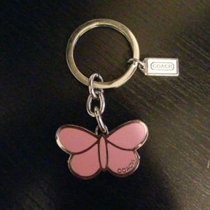 Coach pink key chain